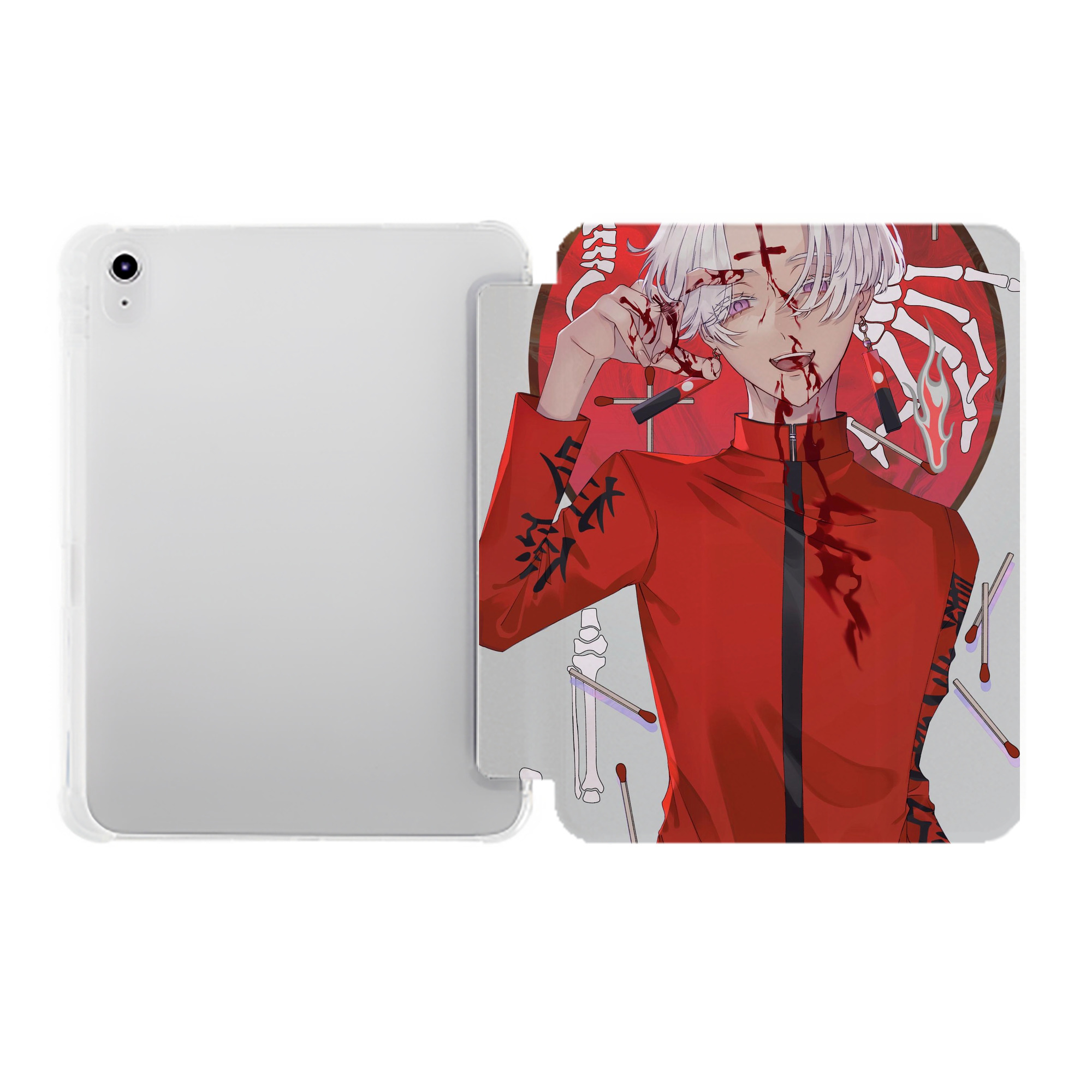 （画像用） 東京リベンジャーズ Tokyo Revengers IPad ケース ペン収納付き 三つ折りスタンド PUレザー×シリコン 対応機種9.5/10.5/10.9インチ
